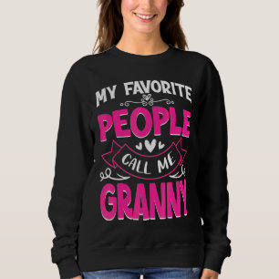 Sudadera Mi gente favorita me llama "abuela cute el día de