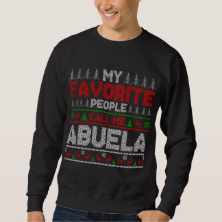 Sudadera Mi gente favorita me llama Abuela Fiesta de Navida
