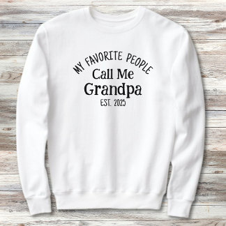 Sudadera Mi Gente Favorita Me Llama Abuelo Est. Año