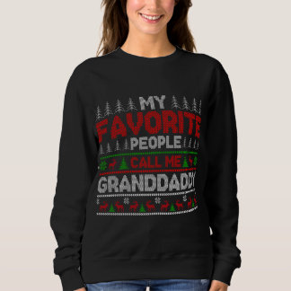 Sudadera Mi gente favorita me llama abuelo Ugly Xmas Ho