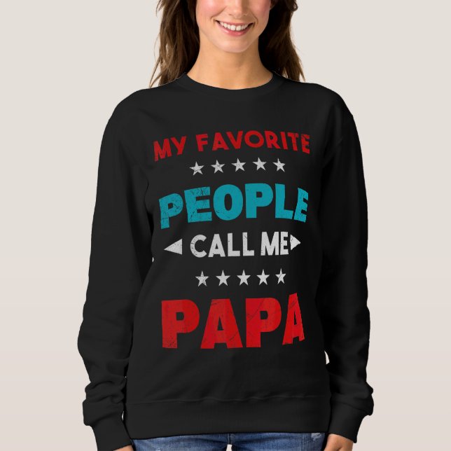 Sudadera Mi Gente Favorita Me Llama Guay Papá Hombres (Anverso)