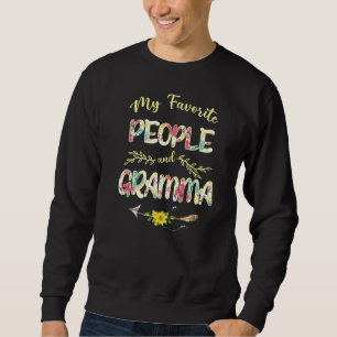 Sudadera Mi Gente Favorita Me Llama Madres Florales Gramma