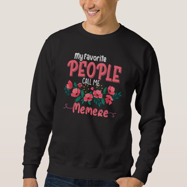 Sudadera Mi Gente Favorita Me Llama Memere Abuela Floral M (Anverso)