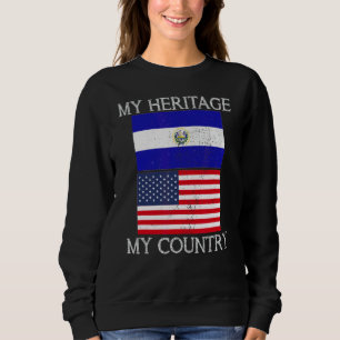 Sudadera Mi herencia mi país, el té salvadoreño americano