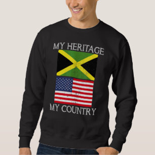 Sudadera Mi herencia mi país jamaiquino tee americano