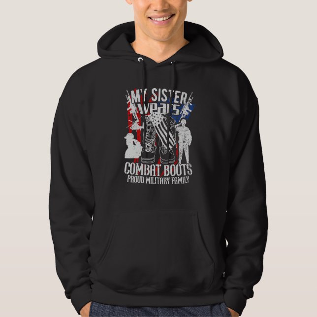 Sudadera Mi hermana usa botes de combate (Anverso)