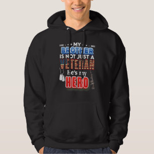 Sudadera Mi hermano no es solo un veterano, es mi héroe Vet