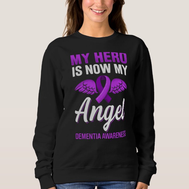Sudadera Mi héroe es ahora mi ángel Dementia Alzheim (Anverso)