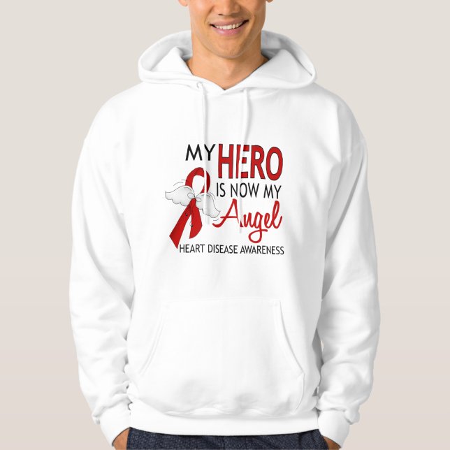Sudadera Mi héroe es mi enfermedad cardíaca del ángel (Anverso)