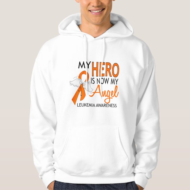 Sudadera Mi héroe es mi leucemia del ángel (Anverso)