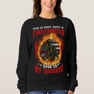Sudadera Mi Hija Es Bombero, Delgada Línea Roja Orgullosa.