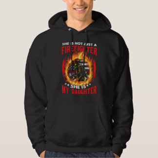 Sudadera Mi Hija Es Bombero, Delgada Línea Roja Orgullosa.
