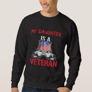 Sudadera Mi Hija Es Una Veterana Veterana Veterana Militar