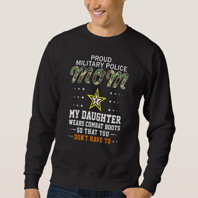 Sudadera Mi Hija Usa Boots De Combate Orgullosos Militares  (Anverso)