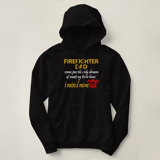 Sudadera Mi Hijo Es Un Padre Bombero De Camisas (Diseño del anverso)