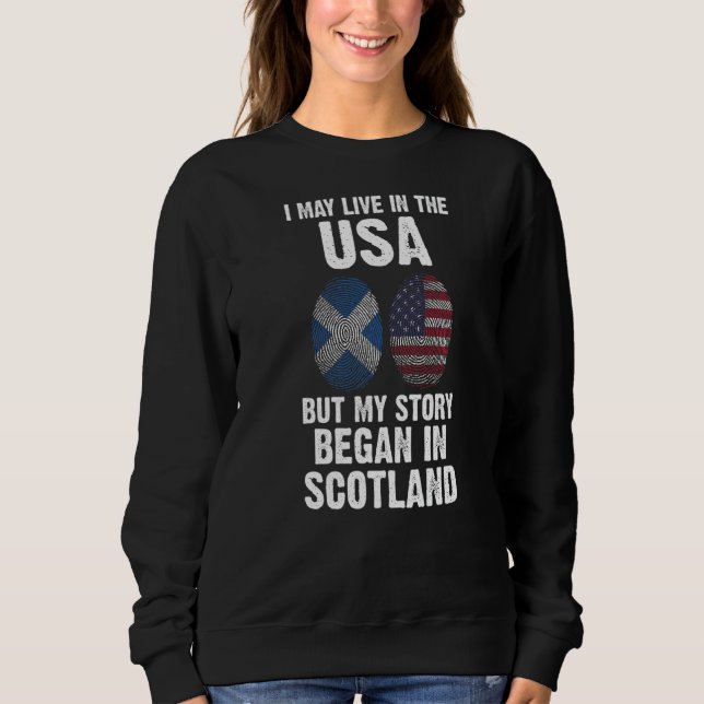Sudadera Mi historia comenzó en Escocia (Anverso)