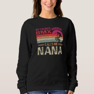 Sudadera Mi Jinete Bmx Favorito Me Llama Nana Vintage