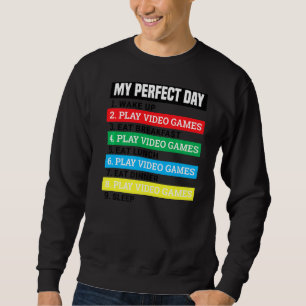 Sudadera Mi juego de vídeo perfecto para el día Jugar diver