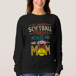 Sudadera Mi jugador de baloncesto de softball me llama mamá
