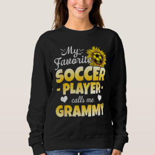 Sudadera Mi jugador de fútbol favorito me llama Grammy