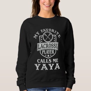 Sudadera Mi jugador de lacrosse favorito me llama outfit de