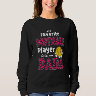 Sudadera Mi jugador de sóftbol favorito me llama papá padre