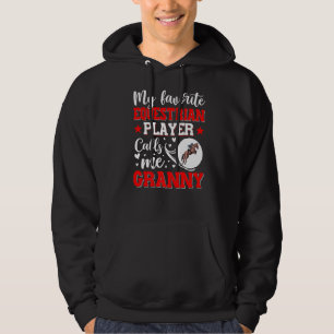 Sudadera Mi jugador ecuestre favorito me llama abuela mujer