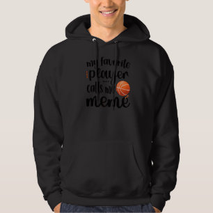 Sudadera Mi jugador favorito de baloncesto me llama abuelo 