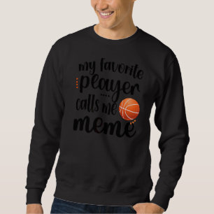 Sudadera Mi jugador favorito de baloncesto me llama abuelo 