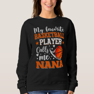 Sudadera Mi jugador favorito de baloncesto me llama mujeres