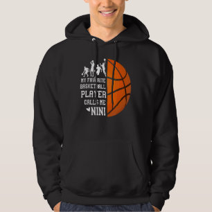 Sudadera Mi jugador favorito de baloncesto me llama Nini