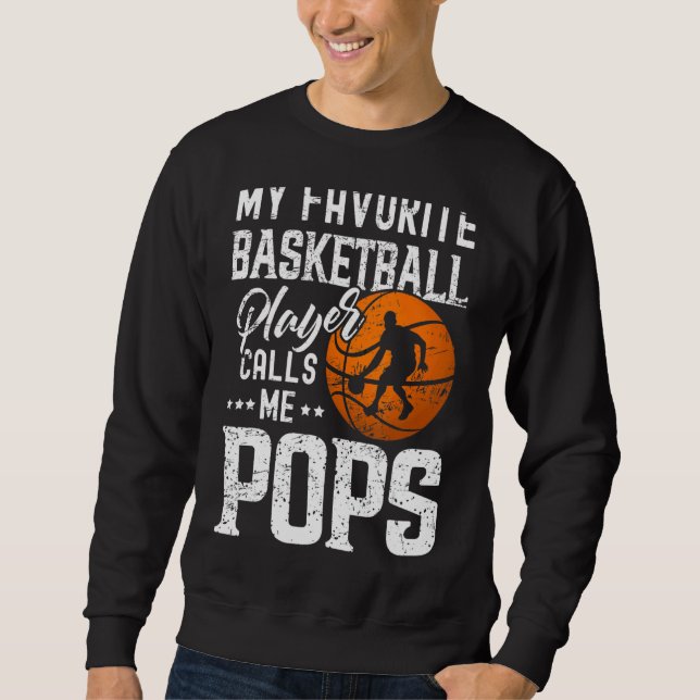 Sudadera Mi jugador favorito de baloncesto me llama papas (Anverso)