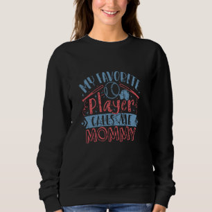 Sudadera Mi jugador favorito de béisbol en softball me llam