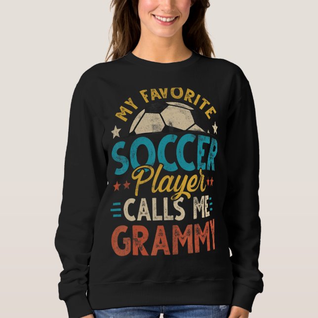 Sudadera Mi jugador favorito de fútbol me llama Grammy Vint (Anverso)