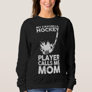 Sudadera Mi jugador favorito de hockey me llama mamá 3