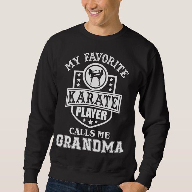 Sudadera Mi jugador favorito de karate me llama abuela madr (Anverso)