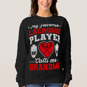 Sudadera Mi jugador favorito de Lacrosse me llama abuela Mo