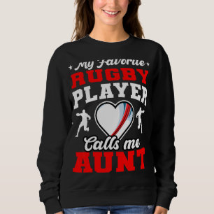 Sudadera Mi jugador favorito de rugby me llama el día de tí