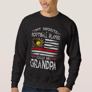 Sudadera Mi jugador favorito de Softball me llama Abuelo Am