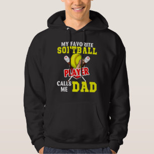 Sudadera Mi jugador favorito de Softball me llama feliz pap