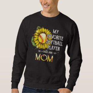 Sudadera Mi jugador favorito de Softball me llama mamá gira