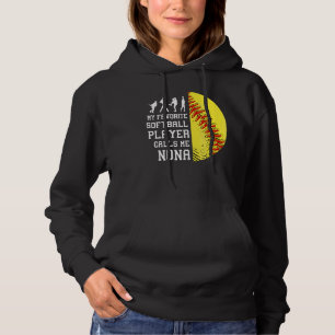 Sudadera Mi jugador favorito de Softball me llama Nona