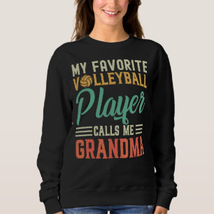 Sudadera Mi jugador favorito de voleibol me llama abuela Vi