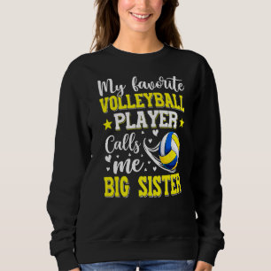 Sudadera Mi jugador favorito de voleibol me llama gran herm