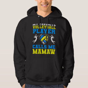 Sudadera Mi jugador favorito de voleibol me llama Mamaw Mot