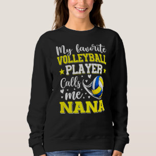 Sudadera Mi jugador favorito de voleibol me llama mujeres d