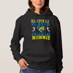 Sudadera Mi jugador favorito de voleibol me llama Nonnie Mo