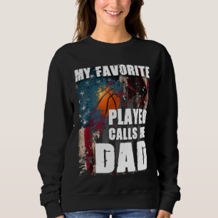 Sudadera Mi jugador favorito me llama baloncesto de papá