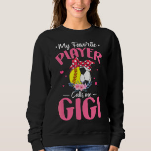 Sudadera Mi jugador favorito me llama fútbol de sóftbol Gig