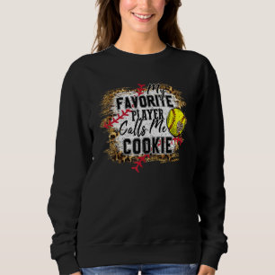 Sudadera Mi jugador favorito me llama madre de sóftbol Cook